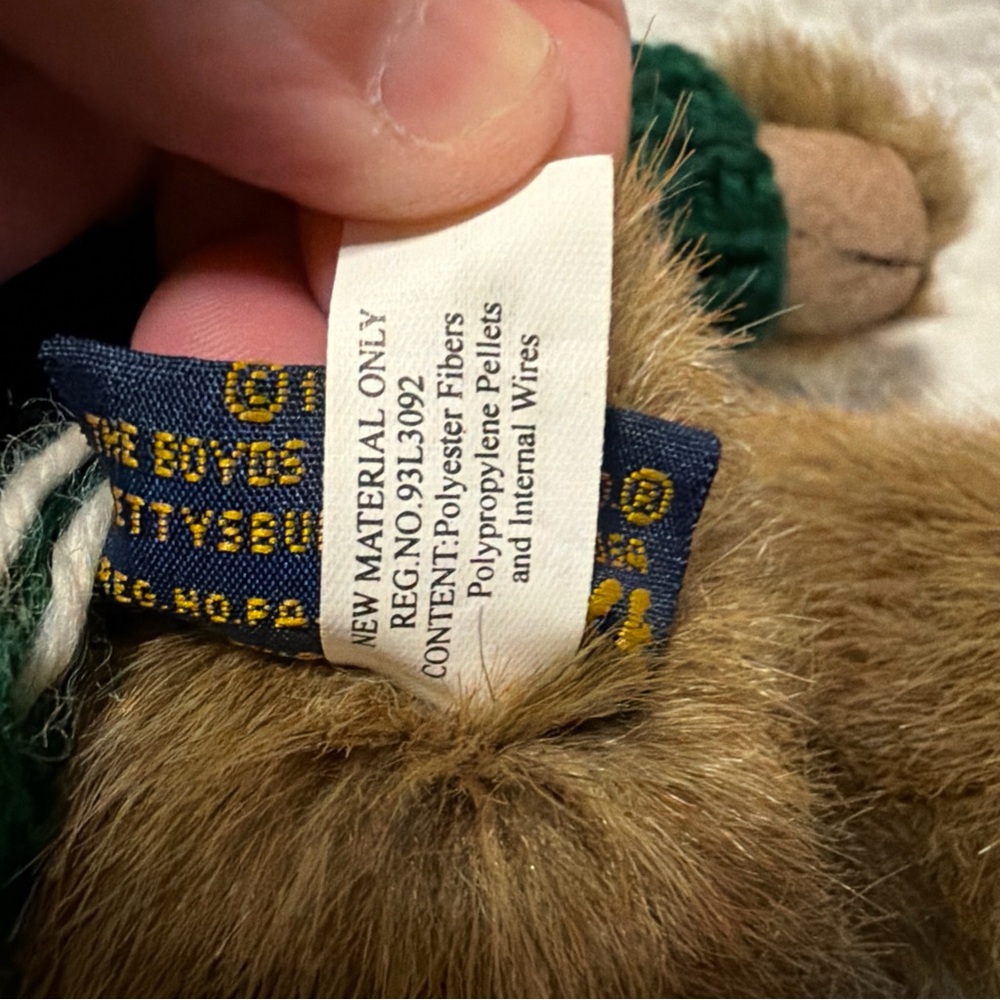 Boyds Bears Plush Moose with Green and Brown - Picture 7 of 7